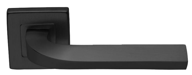 Ручка дверная TENDER S3 NERO раздельная на квадратной розетке, цвет - черный фото купить Краснодар