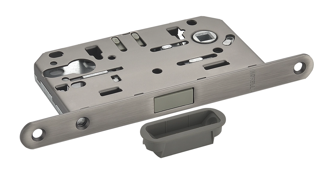 Защелка межкомнатная M1885 GR магнитная под цилиндр, цвет графит фото купить в Краснодаре