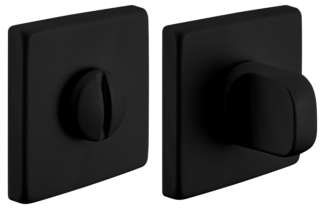 Завертка дверная LUX-WC-S5 NERO-ST, цвет - черный soft-touch фото купить Краснодар