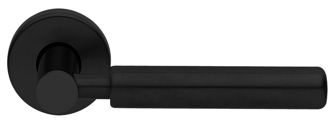 Ручка дверная CLOUD R3 NERO раздельная на круглой розетке, цвет - черный фото купить Краснодар