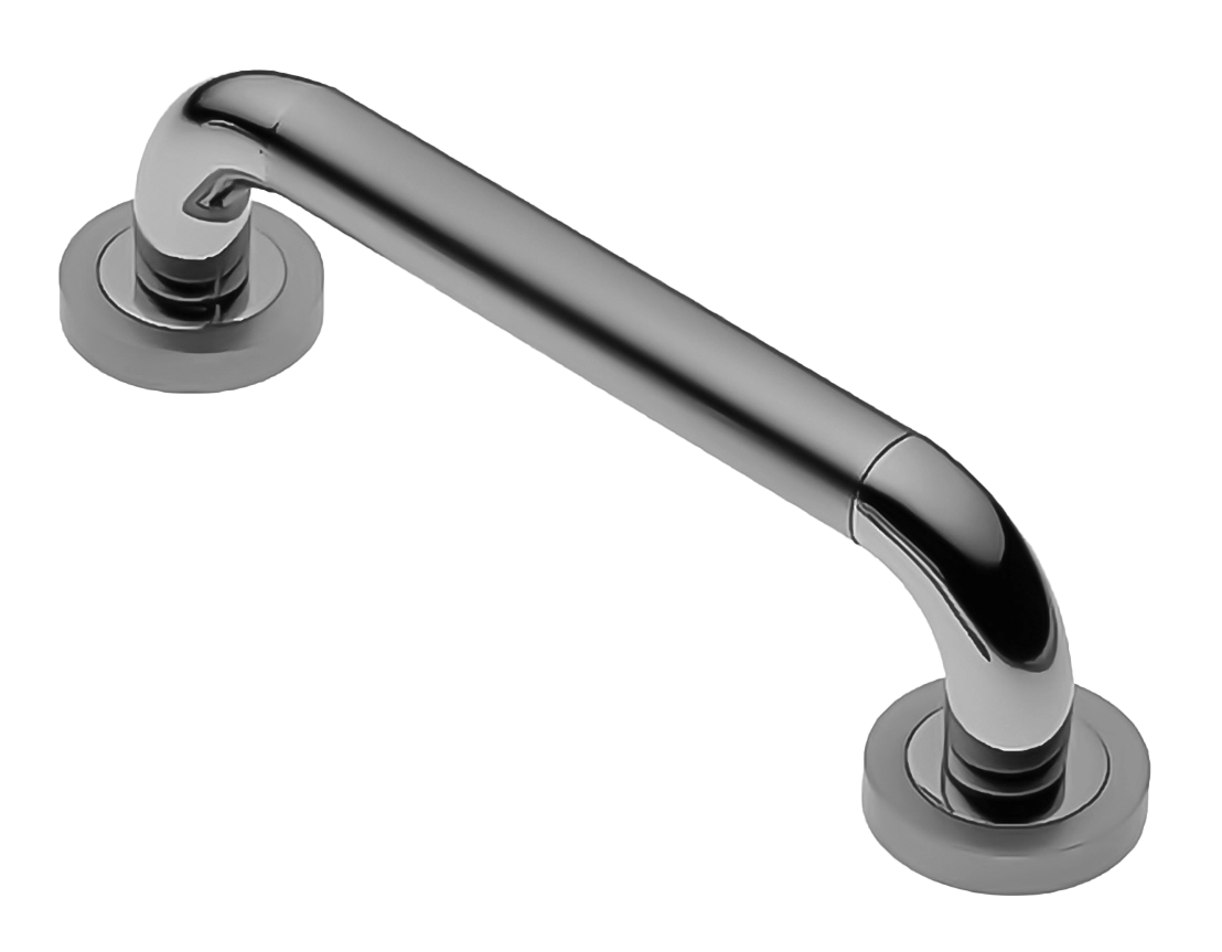 Ручка-скоба дверная GAVANA PH CSA/CRO на круглой розетке, цвет матовый хром/хром, латунь фото купить Краснодар