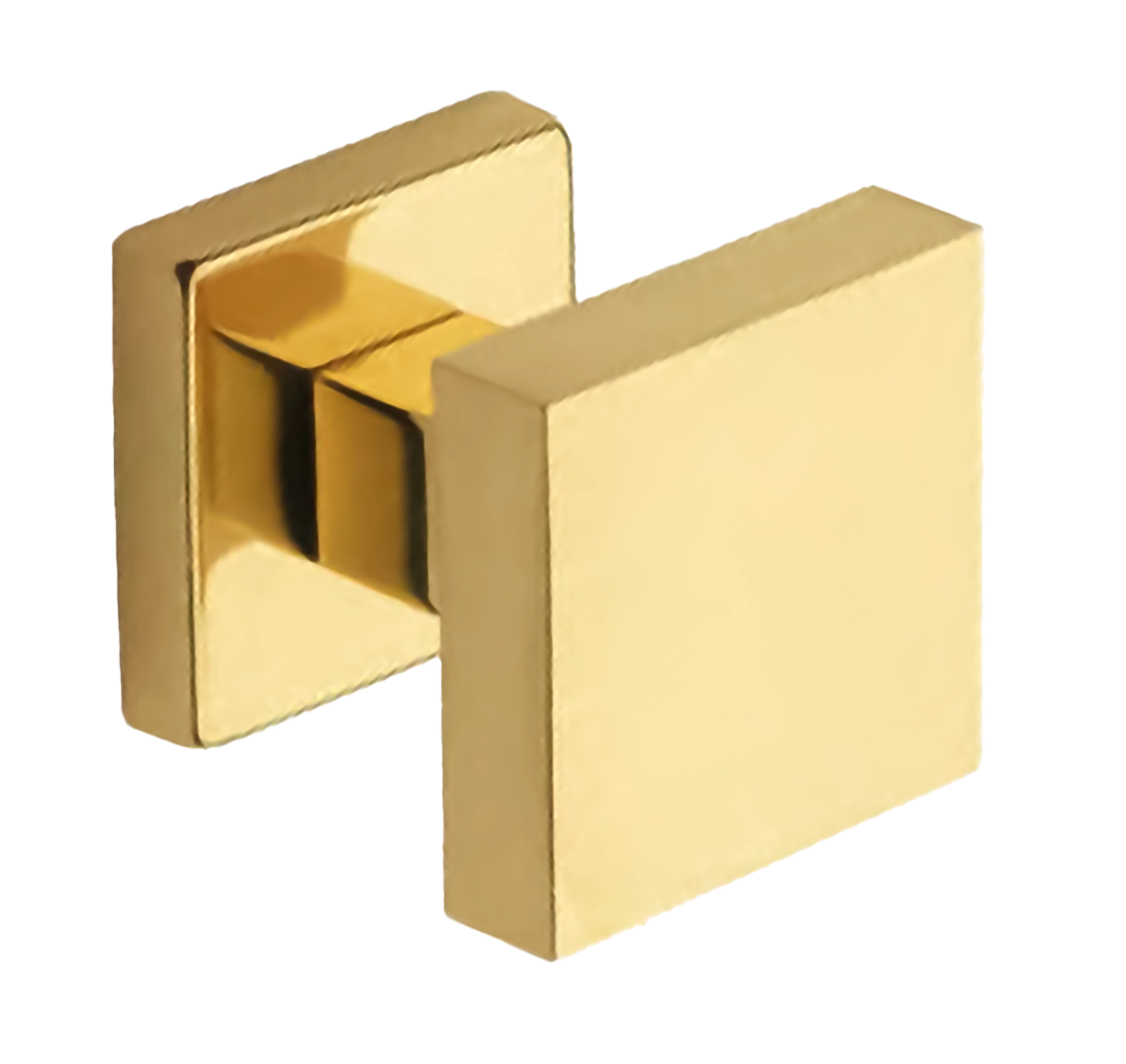 Поворотная ручка-кноб ART.QU30 OTL на квадратной розетке, цвет золото, латунь фото купить Краснодар