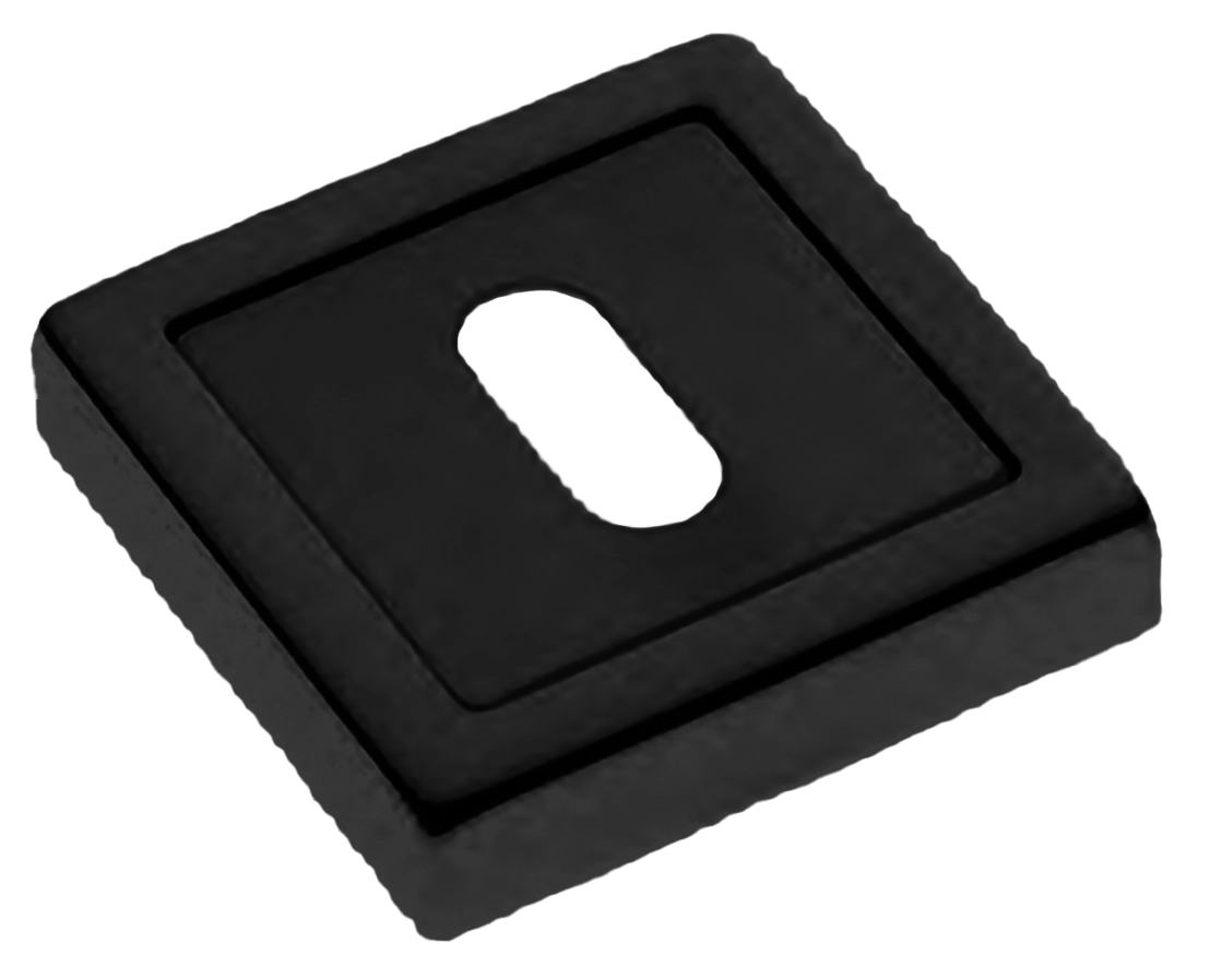 Накладка на ключевой цилиндр LUX-FK-S3 NERO на квадратной розетке под ключ буратино, цвет - черный фото купить Краснодар