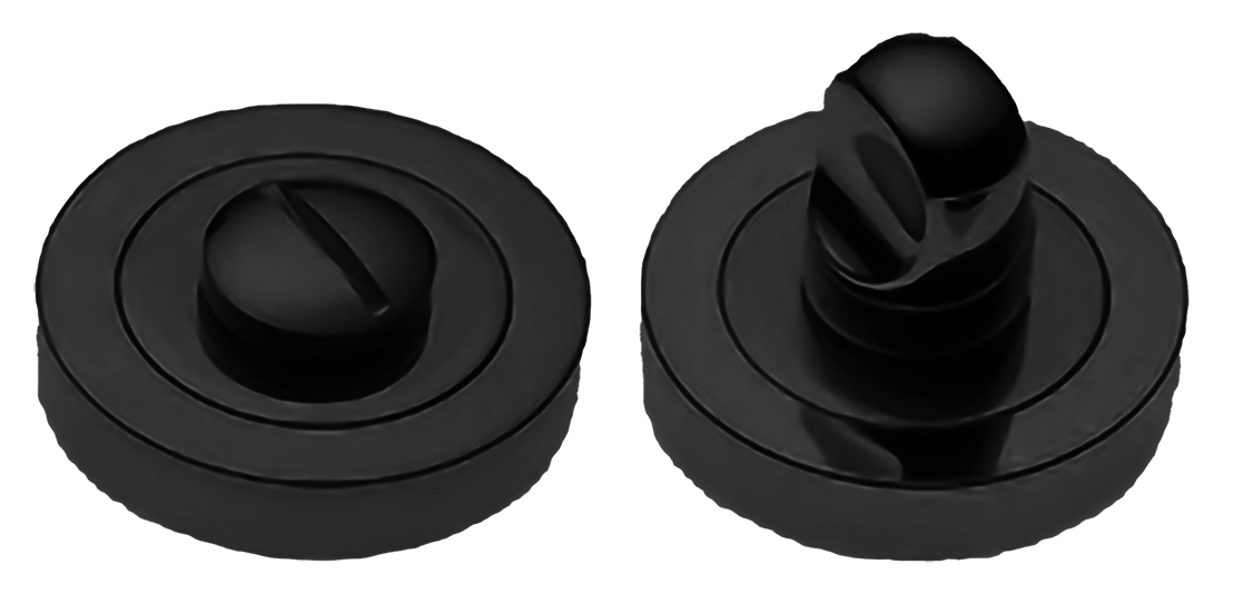 Завертка сантехническая LUX-WC-R4-LU NERO на круглой розетке, цвет  - черный фото купить Краснодар