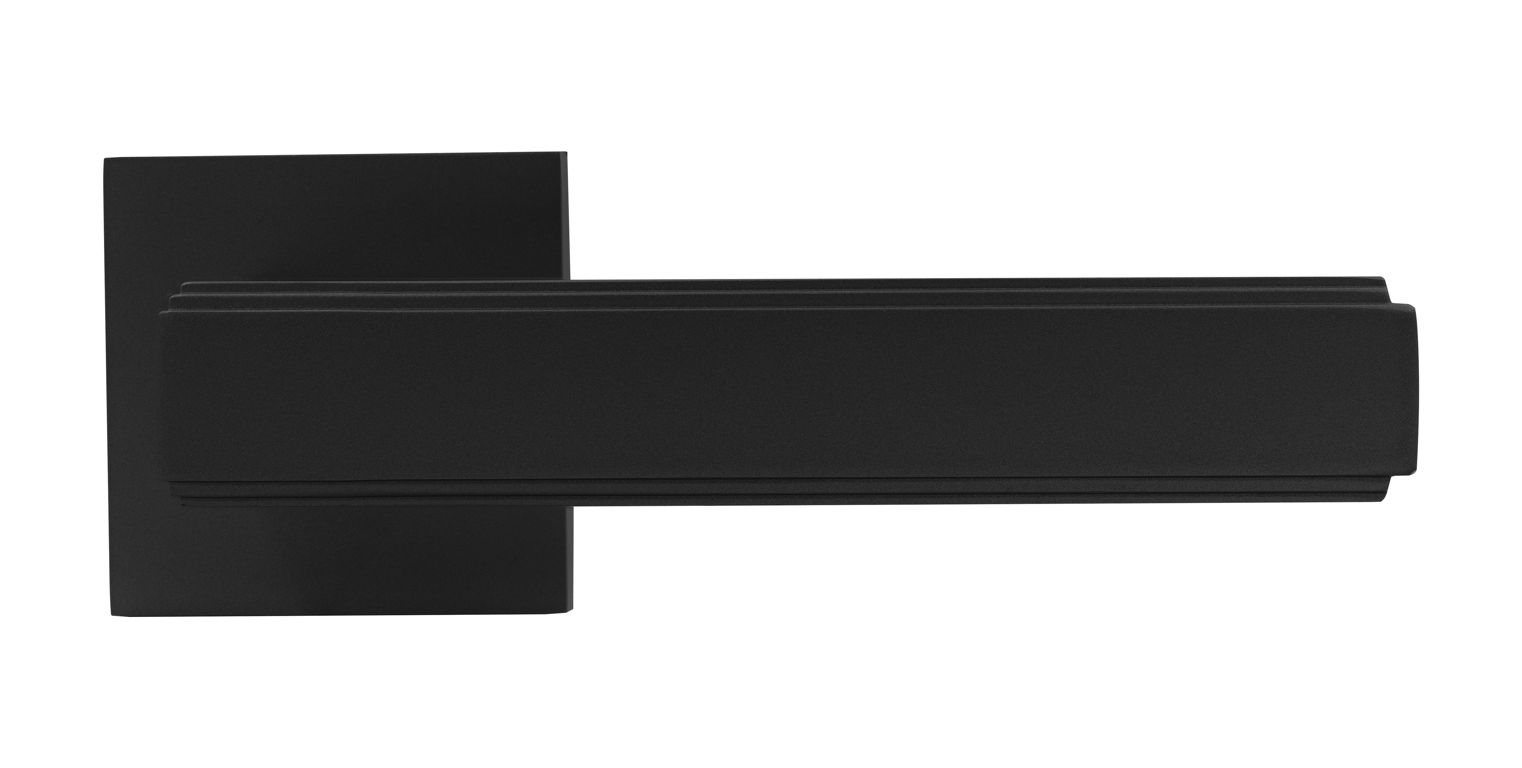 Ручка дверная MH-64-S6 BL STEPS на квадратной розетке 6 мм, цвет черный фото купить в Краснодаре