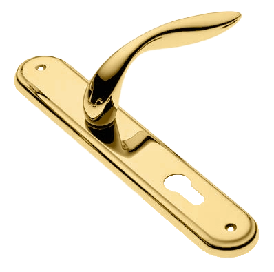 Ручка дверная на планке LEON PL OTL, цвет золото, латунь фото купить в Краснодаре