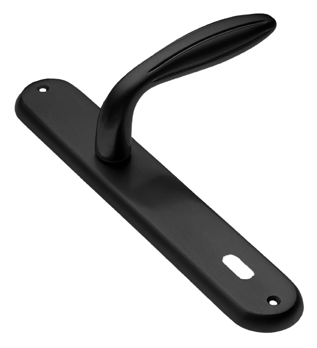 Ручка дверная на планке BUD PL NERO, цвет черный, латунь фото купить в Краснодаре