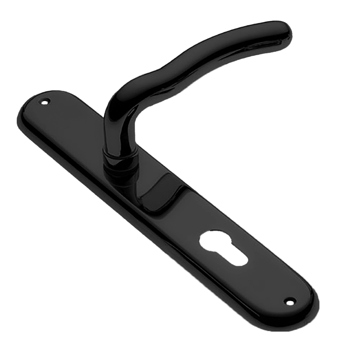 Ручка дверная на планке SNAKE PL NERO, цвет черный, латунь фото купить в Краснодаре