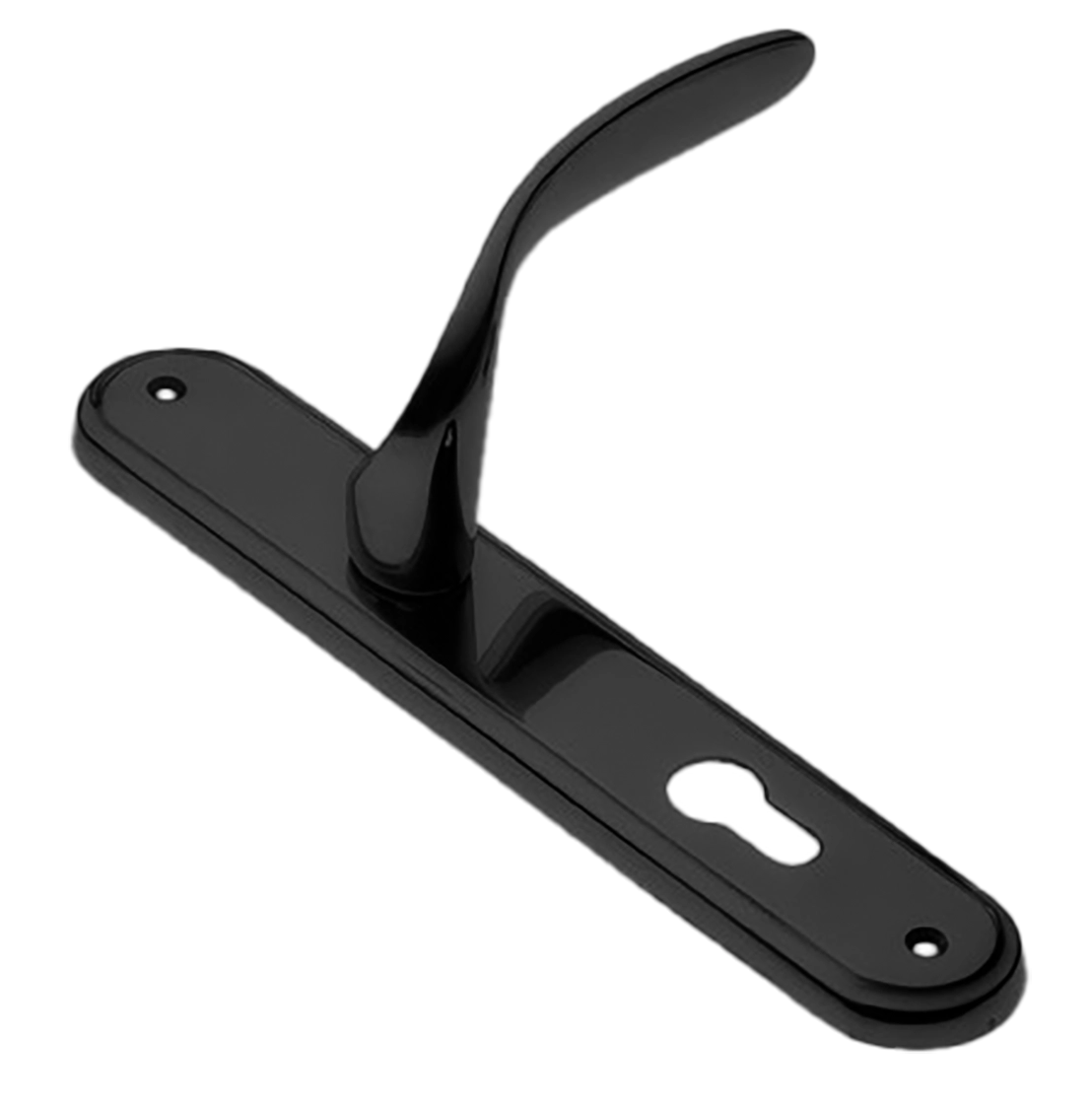 Ручка дверная на планке COBRA PL NERO, цвет черный, латунь фото купить в Краснодаре