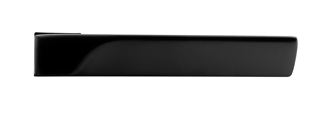 Ручка дверная FIORD-SM NERO-ST, с невидимой квадратной розеткой, цвет черный soft-touch, ЦАМ фото купить в Краснодаре