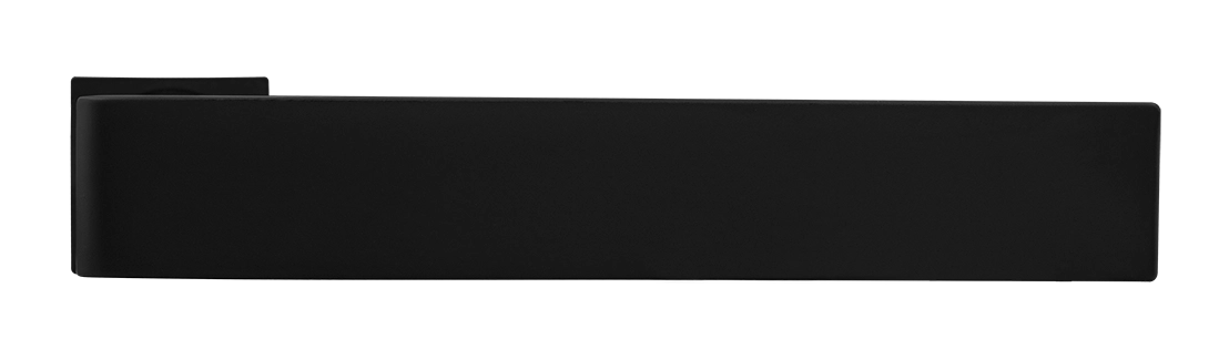 Ручка дверная HORIZONT-SM NERO-ST с невидимой квадратной розеткой, цвет черный soft-touch, ЦАМ фото купить в Краснодаре
