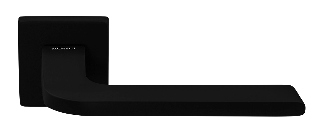 Ручка дверная SPUTNIK S5 NERO-ST на квадратной розетке, цвет черный soft-touch, ЦАМ фото купить в Краснодаре