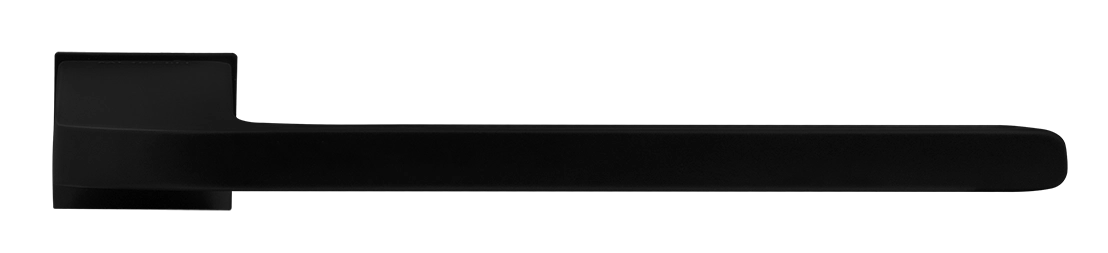 Ручка дверная SPUTNIK-SM NERO-ST с невидимой квадратной розеткой, цвет черный soft-touch, ЦАМ фото купить в Краснодаре