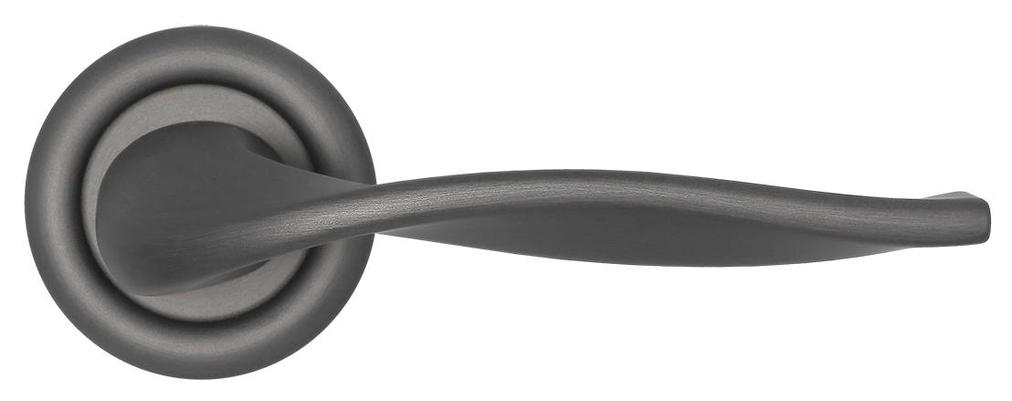 Ручка дверная SKYSCRAPER R7 SST на круглой розетке, цвет Летняя гроза/Summer Storm фото morelli Краснодар