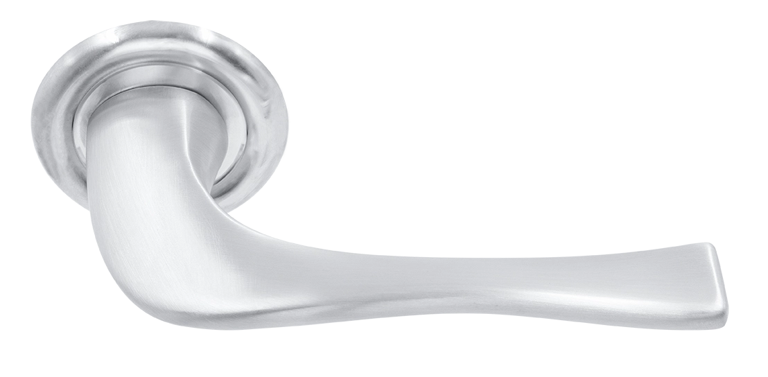 Ручка дверная SKYSCRAPER R7 WF на круглой розетке, цвет Зимняя стужа/Winter Frost фото купить Краснодар