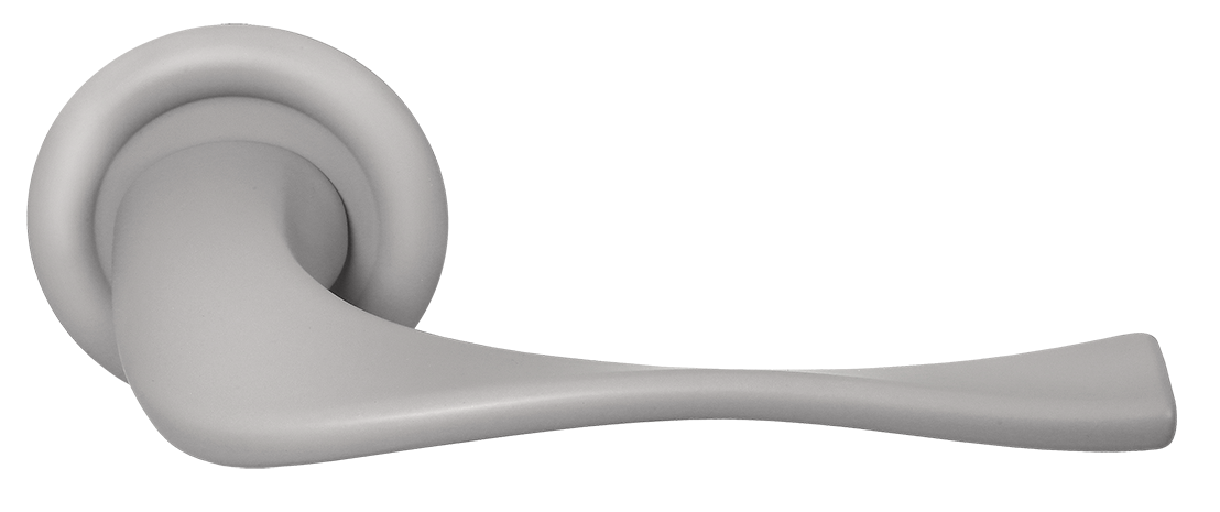 Ручка дверная SKYSCRAPER R7 SMI на круглой розетке, цвет Весенняя дымка/Spring Mist фото купить Краснодар