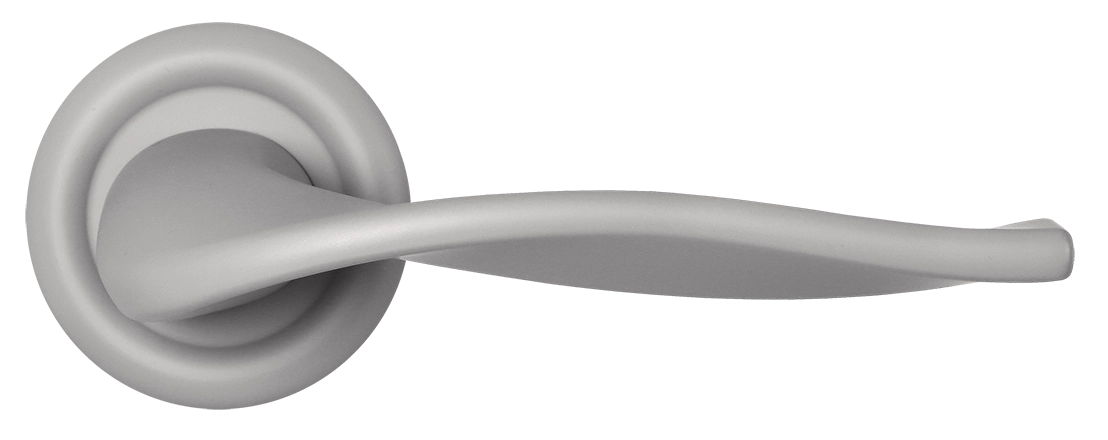 Ручка дверная SKYSCRAPER R7 SMI на круглой розетке, цвет Весенняя дымка/Spring Mist фото купить в Краснодаре