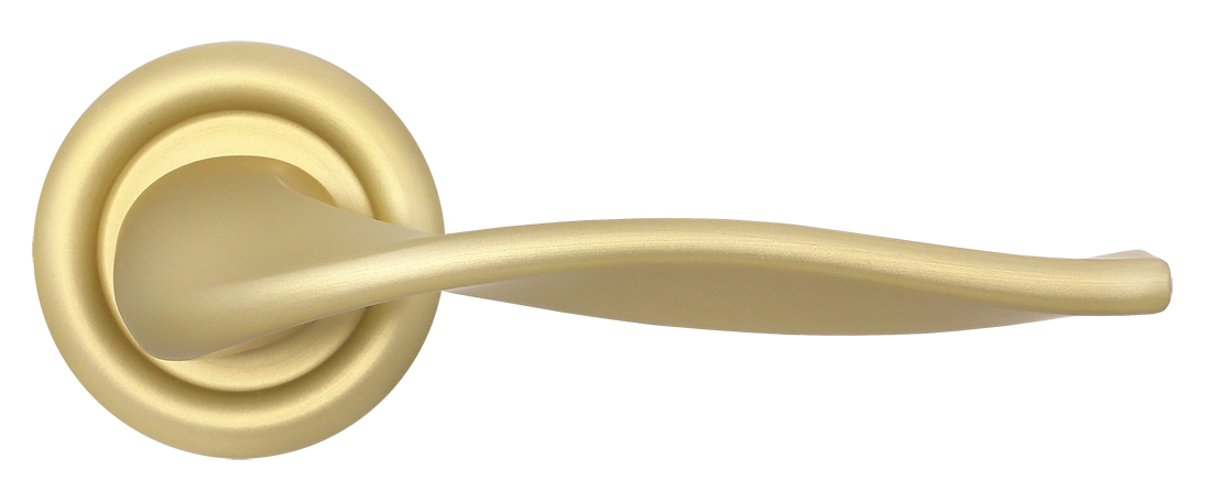 Ручка дверная SKYSCRAPER R7 AH на круглой розетке, цвет Осенний мёд/Autumn Honey фото купить в Краснодаре