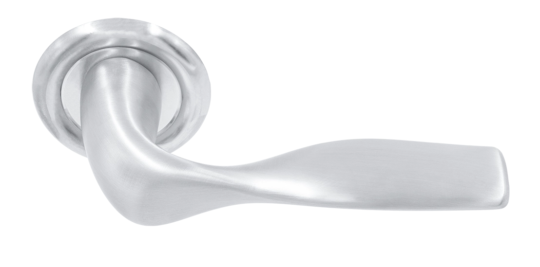 Ручка дверная LVB R7 WF на круглой розетке, цвет Зимняя стужа/Winter Frost фото купить Краснодар