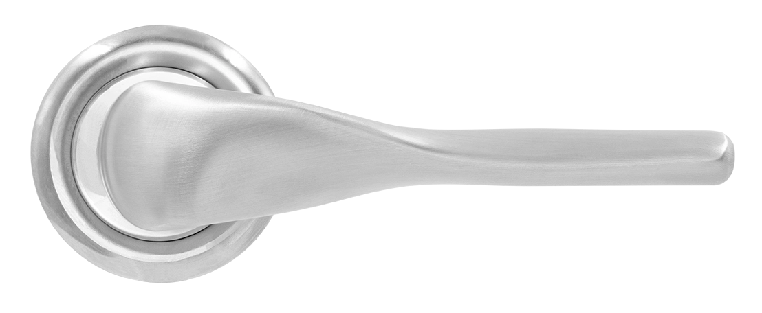 Ручка дверная LVB R7 WF на круглой розетке, цвет Зимняя стужа/Winter Frost фото купить в Краснодаре