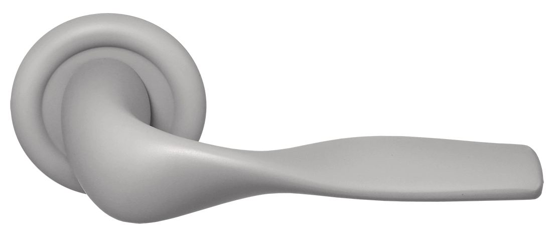 Ручка дверная LVB R7 SMI на круглой розетке, цвет Весенняя дымка/Spring Mist фото купить Краснодар