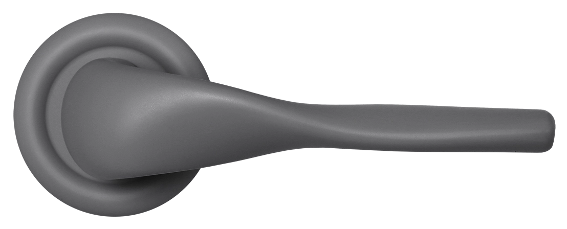 Ручка дверная LVB R7 SSW на круглой розетке, цвет Стокгольмский снегопад/Stockholm Snowfall фото купить в Краснодаре