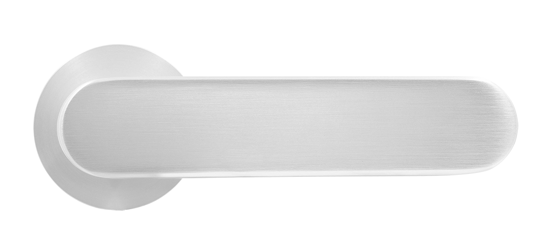 Ручка дверная MH-65-R6 SEMPIONE SC на круглой розетке, цвет матовый хром фото купить в Краснодаре