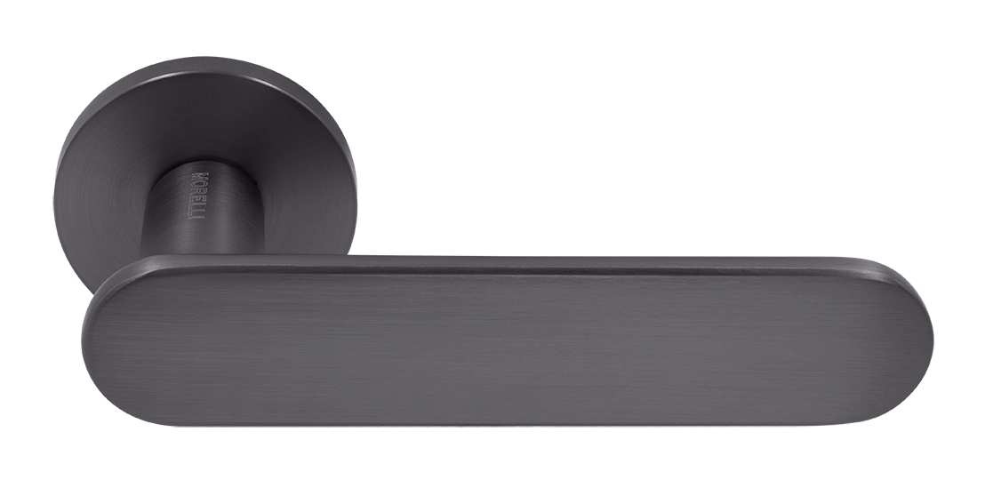 Ручка дверная MH-65-R6 R6 SEMPIONE GR на круглой розетке, цвет графит фото купить Краснодар