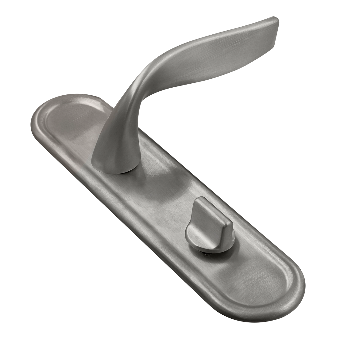 Ручка дверная SKYSCRAPER PLR WC WF на планке под сантехническую завертку