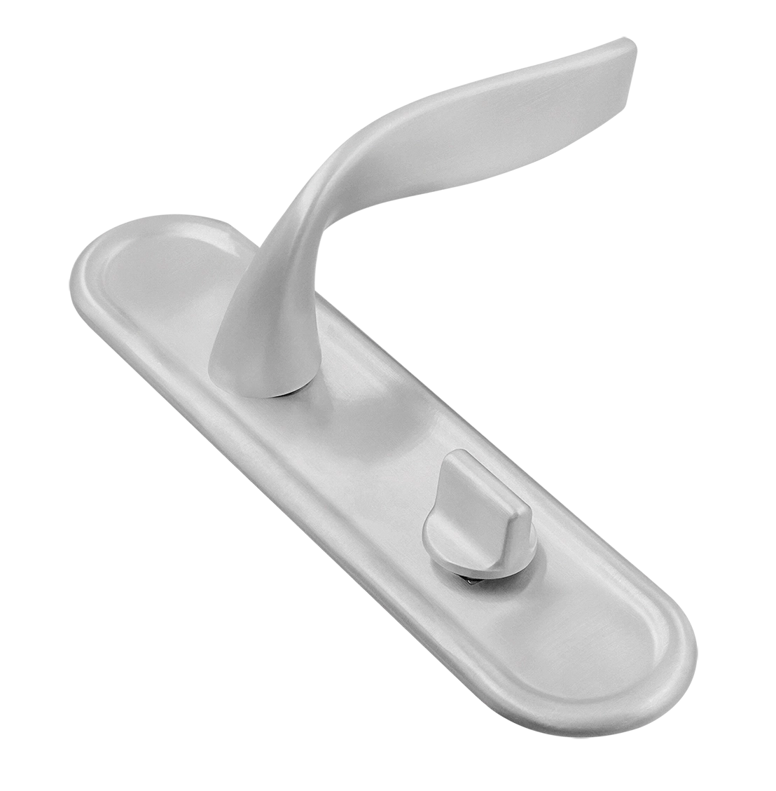 Ручка дверная SKYSCRAPER PLR WC SSW на планке под сантехническую завертку, цвет Стокгольмский снегопад/Stockholm Snowfall фото купить Краснодар