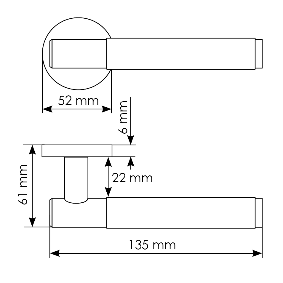 Комплект дверных ручек MH-57-R6T BL + завертка сантехническая MH-WC-R6T BL + защёлка бесшумная M1895 BL + петли врезные универсальные MSN 100X70X2.5-4BB BL (2шт), цвет черный фото купить в Краснодаре