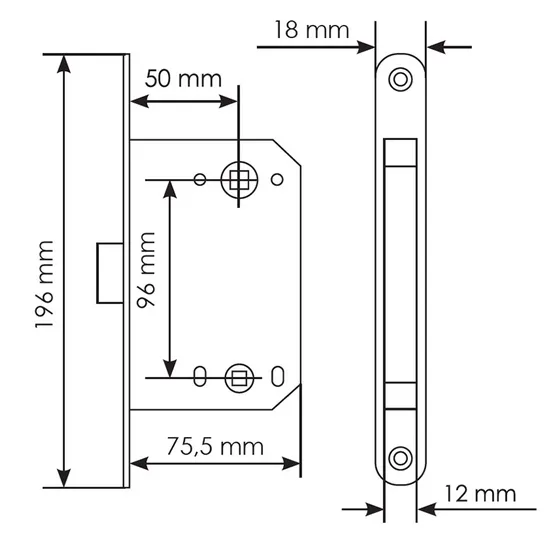 Комплект дверных ручек MH-54-S6 BL с заверткой MH-WC-S6 BL + замок M1895 BL, цвет черный фото дверная фурнитура Краснодар