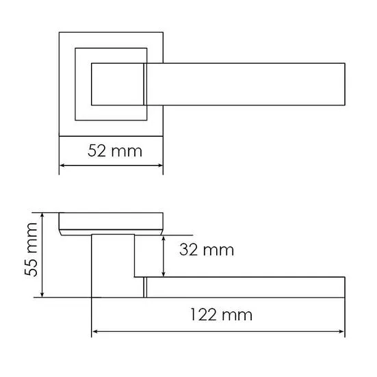 Комплект дверных ручек MH-28 BL-S с заверткой MH-WC-S BL+магнитный замок M1895 BL, цвет черный фотомореллиКраснодар