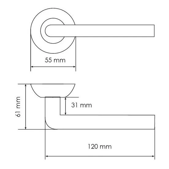 Комплект дверных ручек MH-03 BL с заверткой MH-WC BL + магнитный замок M1895 BL, цвет черный  фотомореллиКраснодар