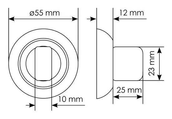 Комплект дверных ручек MH-03 BL с заверткой MH-WC BL + магнитный замок M1895 BL, цвет черный  фото дверная фурнитура Краснодар