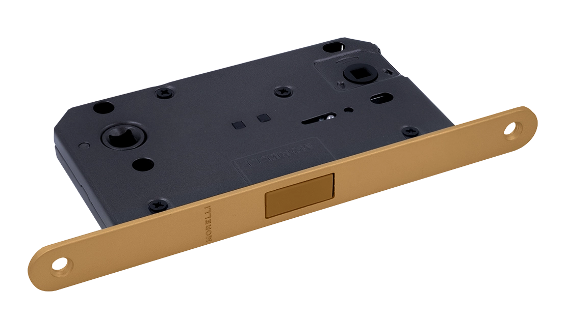 Защелка межкомнатная M1895 FTG магнитная, сантехническая, цвет матовое итальянское золото фото купить Краснодар