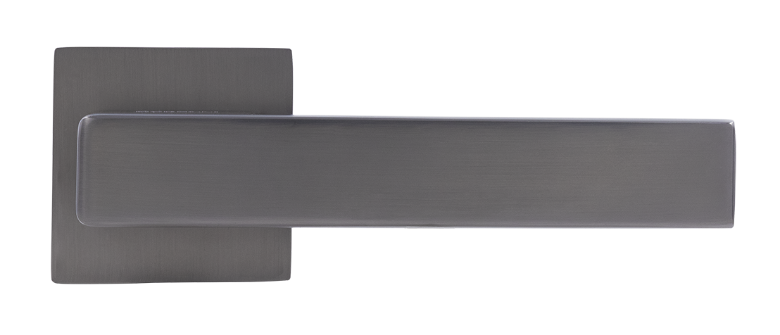 Ручка дверная LOT MH-56-S6 GR раздельная на квадратной розетке 6 мм, цвет графит, ЦАМ фото купить в Краснодаре