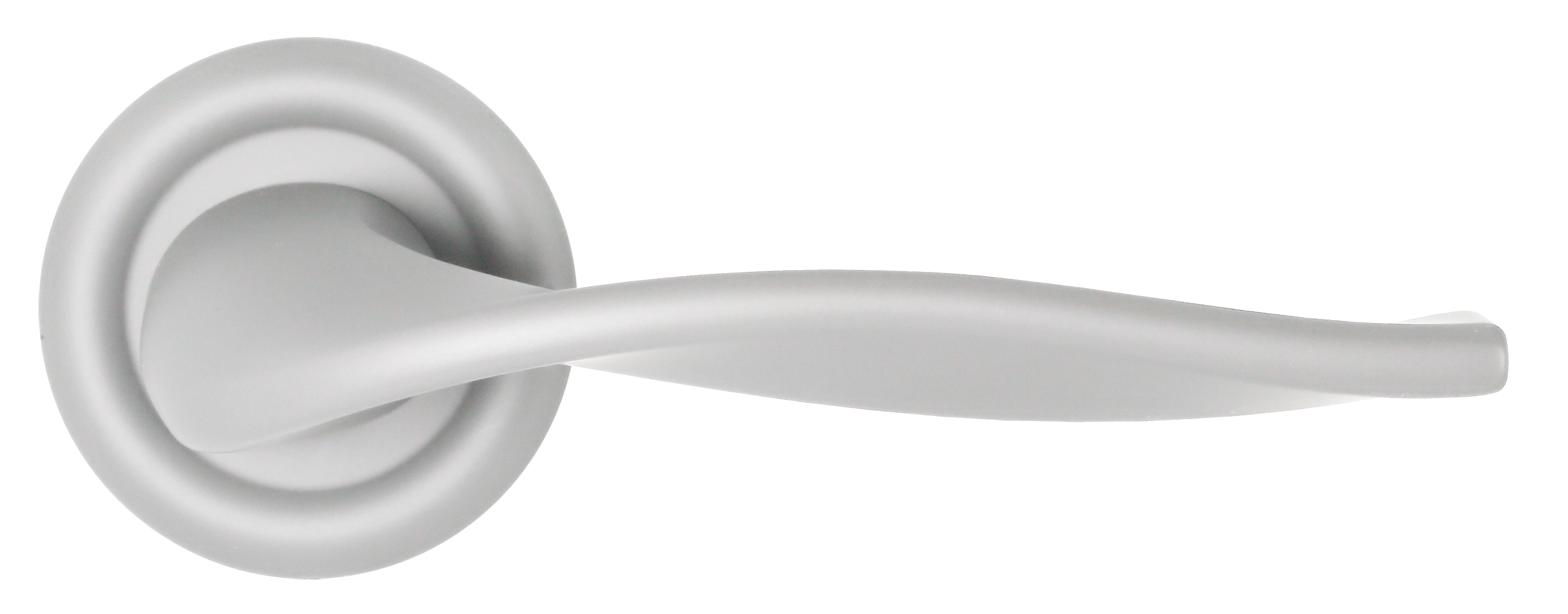 Ручка дверная SKYSCRAPER R7 SSW на круглой розетке, цвет Стокгольмский снегопад/Stockholm Snowfall фото купить в Краснодаре