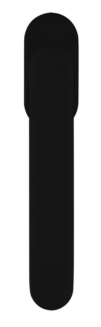 Ручка оконная LE BOAT W1 NERO-ST на прямоугольной розетке, цвет черный soft-touch, латунь фото купить в Краснодаре