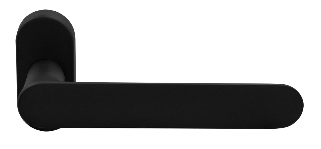 Ручка оконная LE BOAT W1 NERO-ST на прямоугольной розетке, цвет черный soft-touch, латунь фото morelli Краснодар