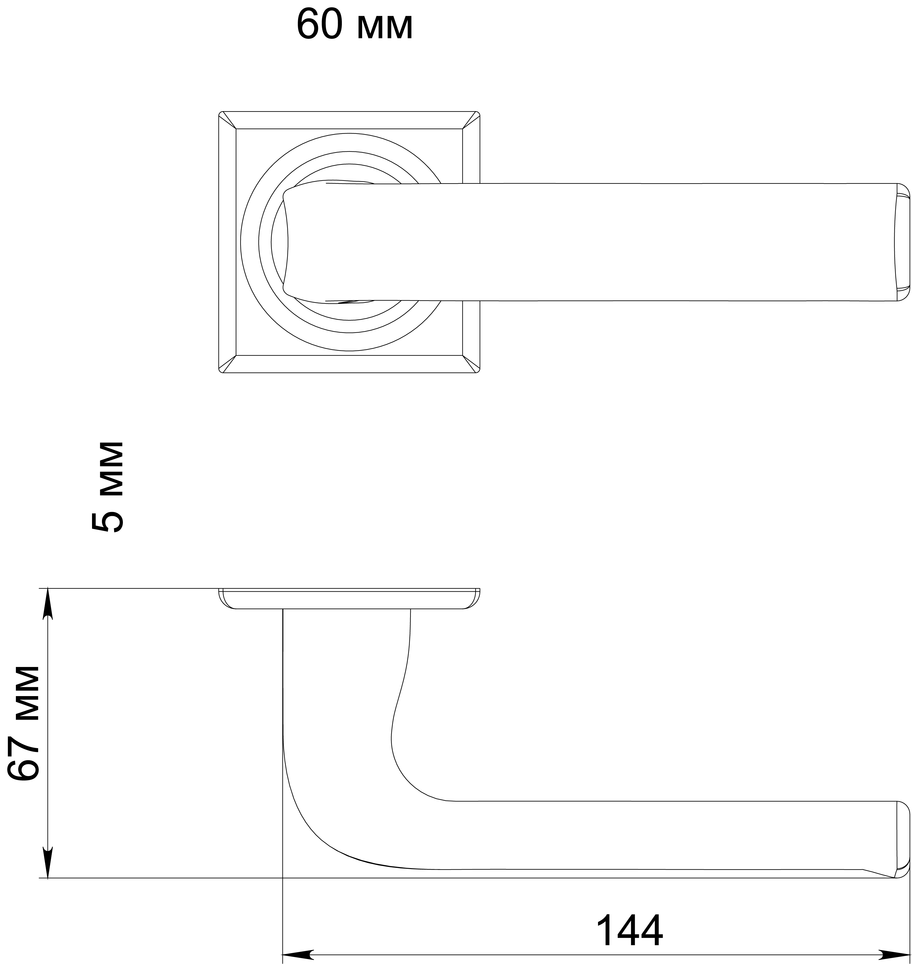 Ручка дверная THE BUS STATION S7 WF на квадратной розетке, цвет Зимняя стужа/Winter Frost фото фурнитура Краснодар