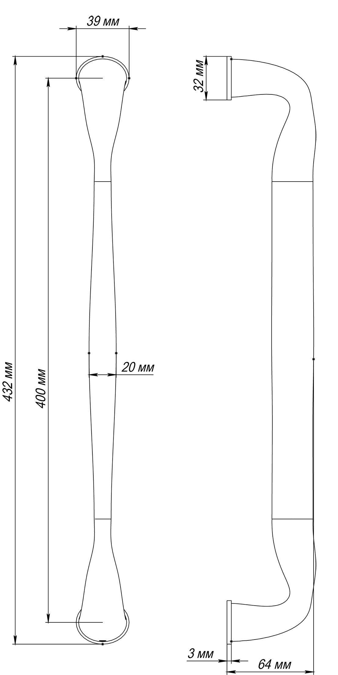 Ручка-скоба LVB PH SMI, цвет Весенняя дымка/Spring Mist фото купить в Краснодаре