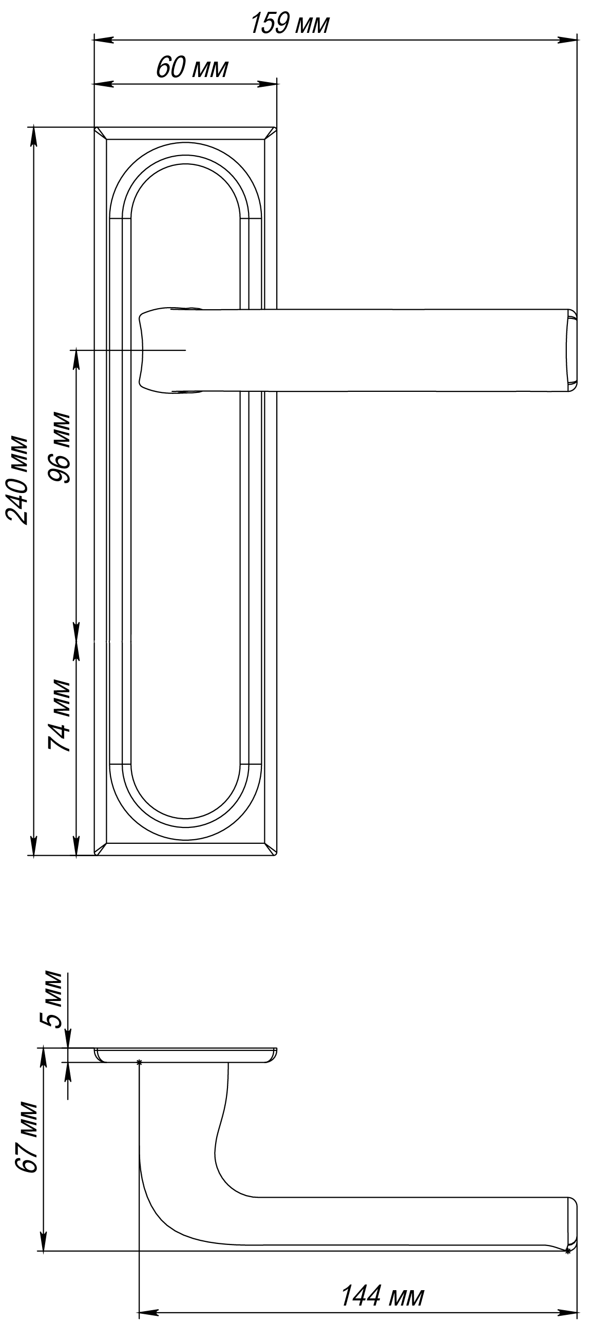 Ручка дверная THE BUS STATION PLS WF на планке, цвет Зимняя стужа/Winter Frost фото фурнитура Краснодар