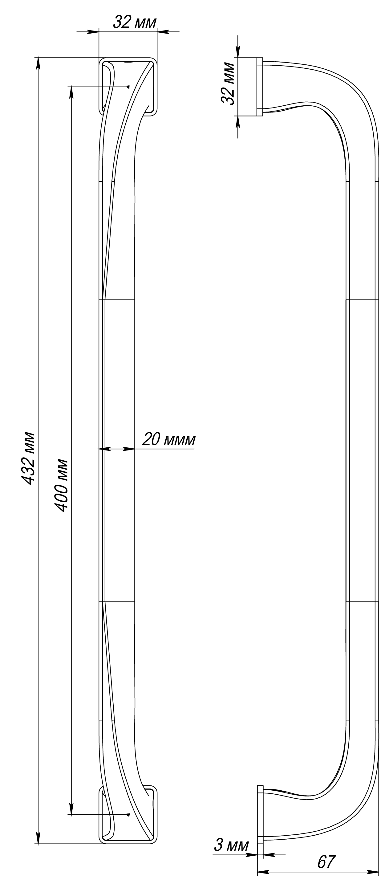 Ручка-скоба WD CONCERT HALL PH SMI, цвет Весенняя дымка/Spring Mist фото купить в Краснодаре