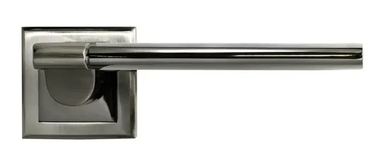 AGBAR, ручка дверная MH-21 SN/BN-S, на квадратной накладке, цвет - бел. никель/черн. никель фото купить в Краснодаре