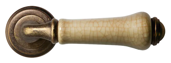 UMBERTO, ручка дверная MH-41-CLASSIC OMB/CH, цвет-старая мат.бронза/шампань фото купить в Краснодаре