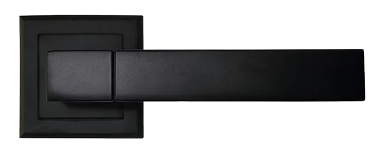 FUKOKU, ручка дверная на квадратной накладке MH-28 BL-S, цвет - черный фото купить в Краснодаре