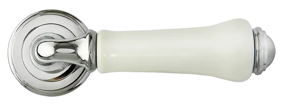 UMBERTO, ручка дверная MH-41-CLASSIC PC/W, цвет- хром/белый фото купить в Краснодаре