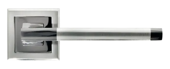 PANTS, ручка дверная MH-35 SN/BN-S, на квадратной накладке, цвет - бел. никель/черн. никель фото купить в Краснодаре