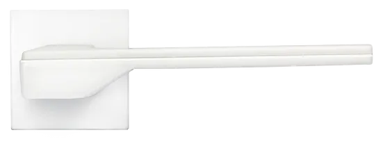 PIERRES, ручка дверная на квадратной накладке MH-49-S6 W, цвет - белый фото купить в Краснодаре